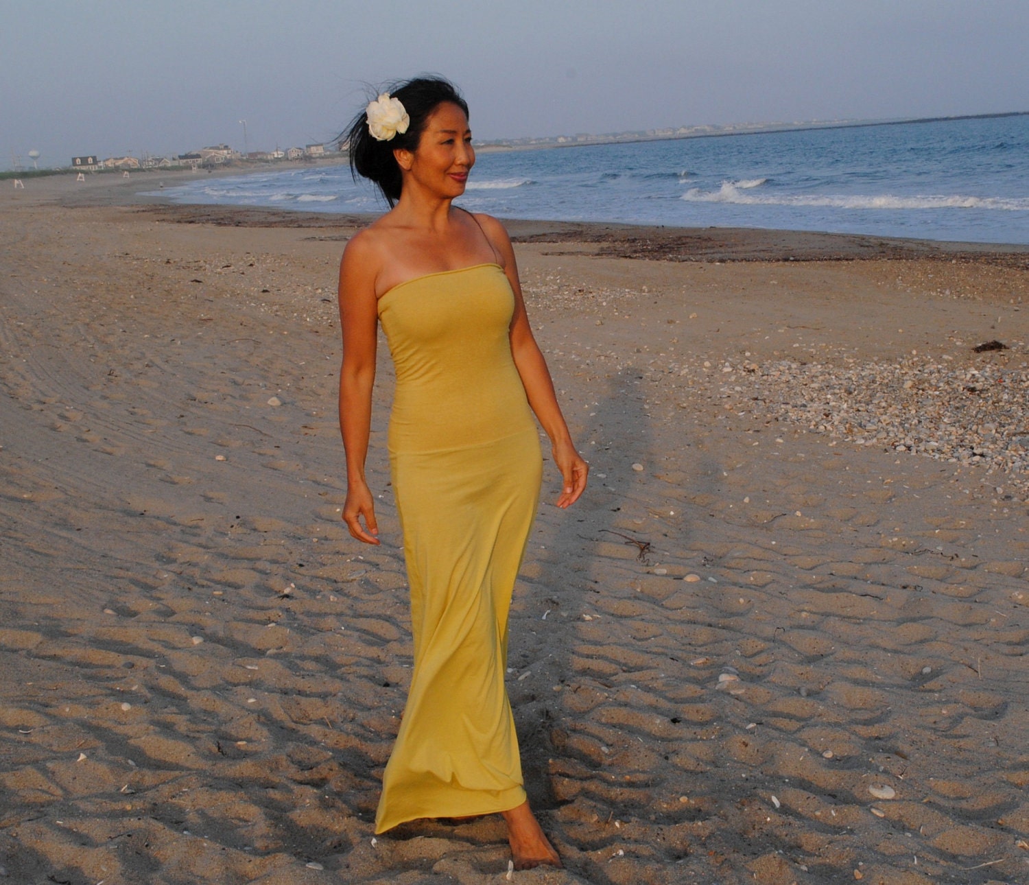 Hand Dyed Long Simplicity Dress (Hemp Organic Cotton/organic cotton)