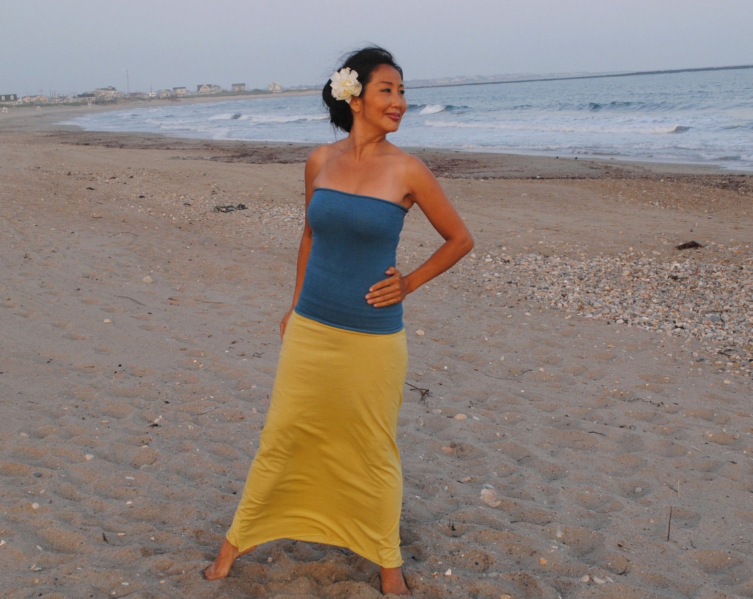 Hand Dyed Organic Clothing - Tube Top (super stretch hemp  orgnaic cotton)