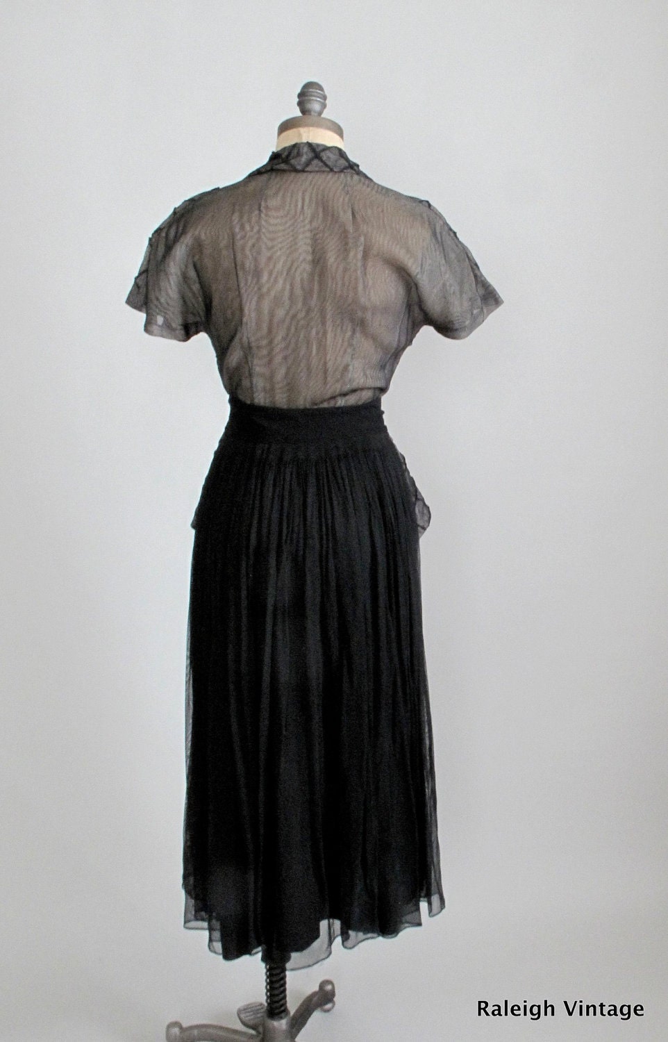 Vintage 1940s Dress : 40s Party Evening Dress