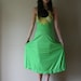 reserved 70s Flower Child Sundress Open Back Sunflower Dress Line Green Black Two Tonen Yellow Size Small-Medium sm med md (0-2-4-6)
