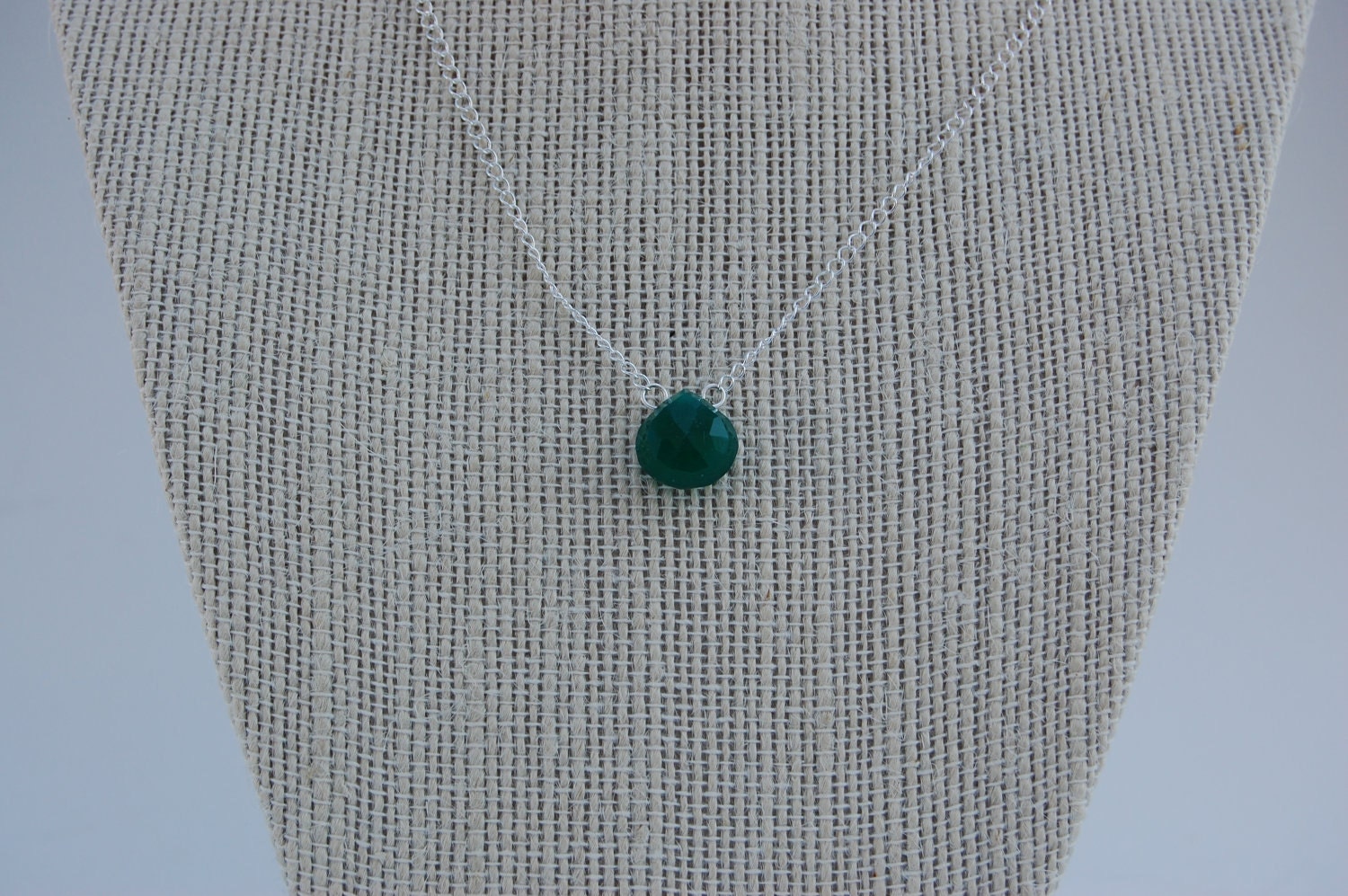 Emerald Green Sterling Silver Necklace