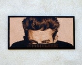 James Dean woodburned art