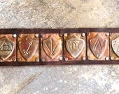Dresden Files - Leather Shield Bracelet Cuff