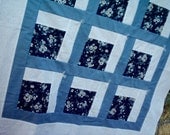 Small Flowers in Blue Baby Quilt