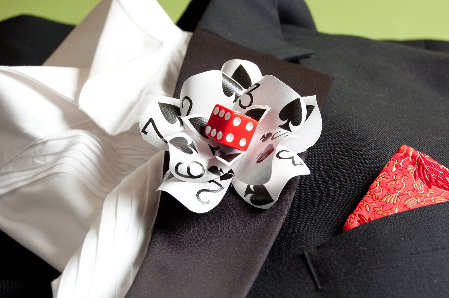 Playing Card Lapel Pin Boutonniere