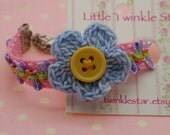 Blue flower bracelet