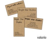 100 super simple kraft business cards- designed and printed