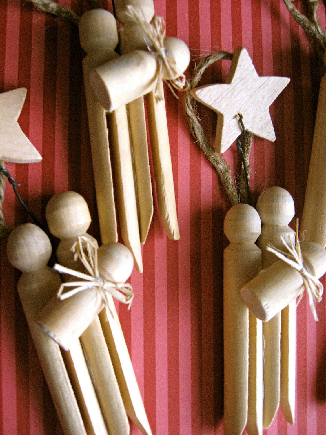 Set of 3- Clothespin Nativity Ornaments