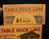 3 Table Rock Lake Missouri lake house fishing cabin decor lure boxes