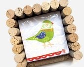 Wine Cork Napkin Holder for Cocktail Sized Napkins