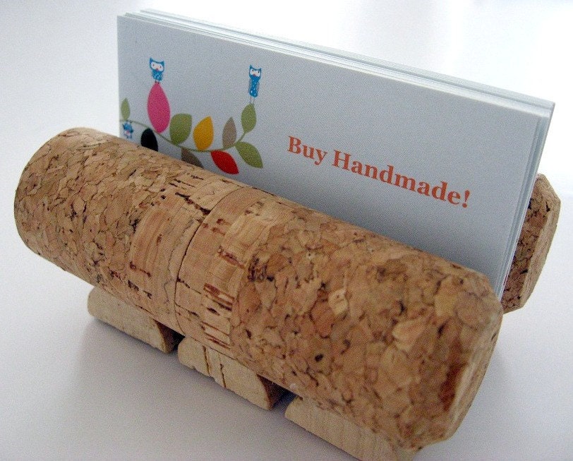 Wine Cork Business Card Holder