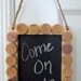 Wine Cork Doorknob Message Chalk Board - Wedding, Baby, Dorm Room, Office, Home Decor