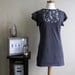 Ill-advised Rendezvous - Steel gray cutout lace shirt ruffle sleeve - small medium large