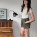 English Lace - sheer v-neck shirt - small