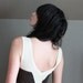 Summer Tuxedo Dress - brown and cream, bow tie, vintage style, small medium large