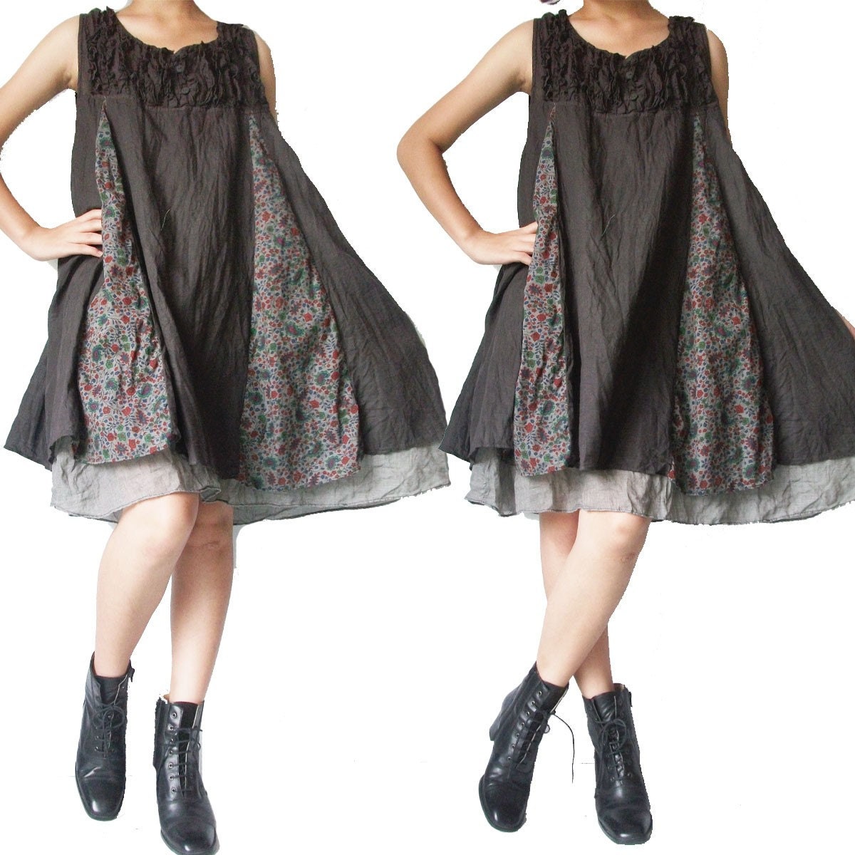 SALE 30% off - Brown short  Dress or Long Top