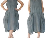 SALE 30% off - Balloon Grey Long Dress