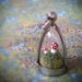 Terrarium Moss Pendant and Sterling Silver Necklace - The Enchanted Faerie Mushroom Trap