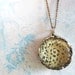 Vintage Lace Necklace. Sterling Silver Chain. Glass Soldered Lens. Cottage Chic Jewelry
