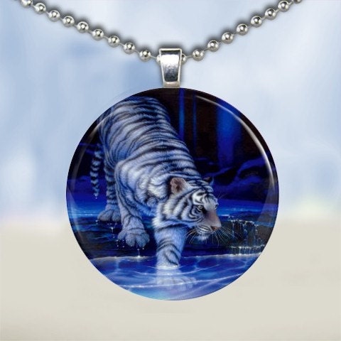 Tiger Prowl - Glass Tile Pendant (WTD1)