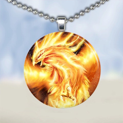 Rise up in Flame - Glass Tile Pendant (WOWCA8)