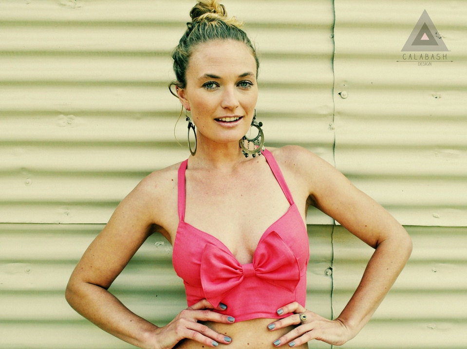Sunset Crop Top - Watermelon - Last One - Size S ready to ship
