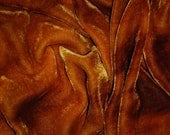 Velvet, hand-dyed silk-backed rayon velvet, Dark Gold