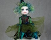 Cloth Doll Pattern, Kate's Party Doll, 14" Simple Jointed Soft Doll