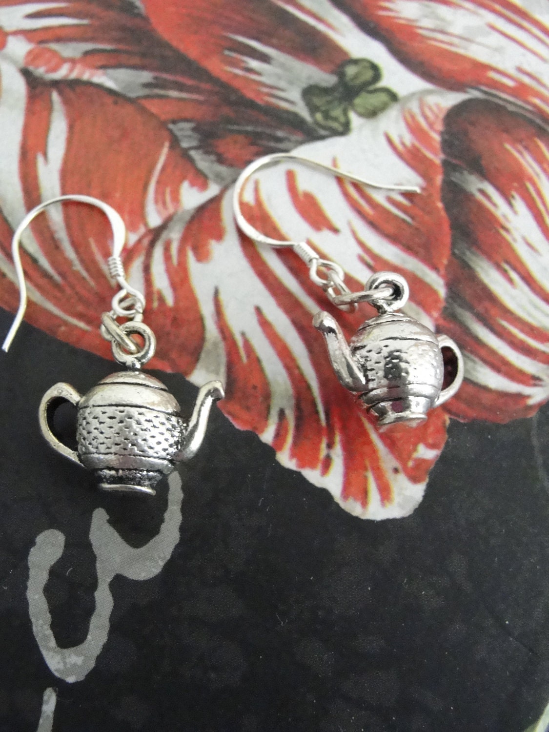 Sterling Silver Teapot Earrings Jewelry