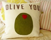 Olive You - Pillow Cover - OliveHandmade