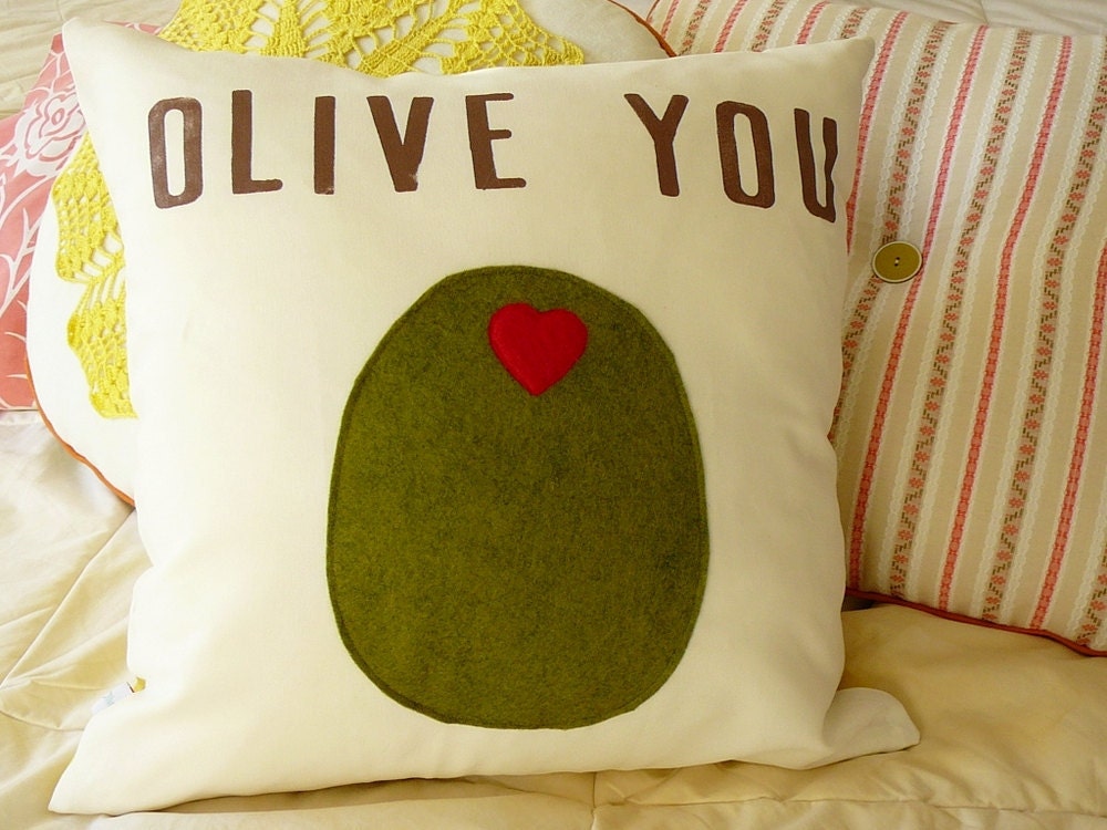 Olive You - Pillow Cover