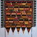 African ethnic inspired art quilt wall hanging 30" X 37"