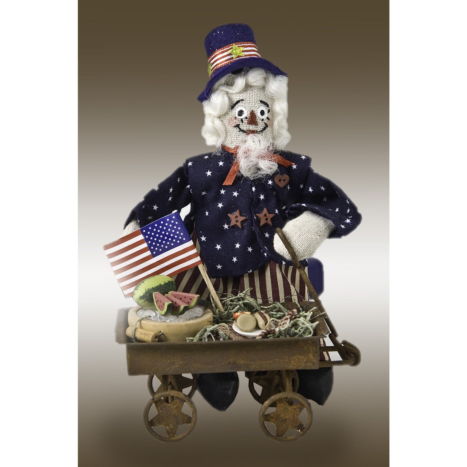 PATTERN for Uncle Sam miniature art doll collectible