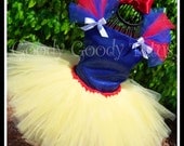 FAIREST OF ALL Snow White Inspired Tutu & Corset Top Set and Matching Bow Headband