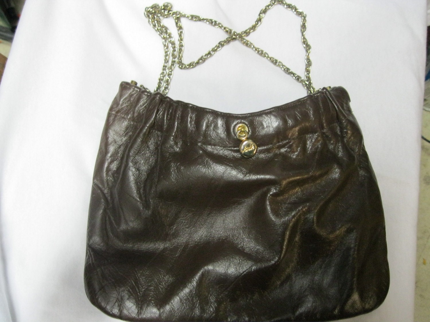 Vintage Ande Chocolate Brown Leather Handbag