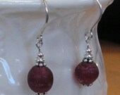 Earrings - Antique Trade Bead  - Very Rare Corn'd'alope, 1800's
