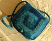Knitting Pattern - Log Cabin Felted Purse