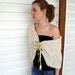 Capelet Wedding Shawl Ivory Capalet Summer Fashion With Yellow Bow Sand