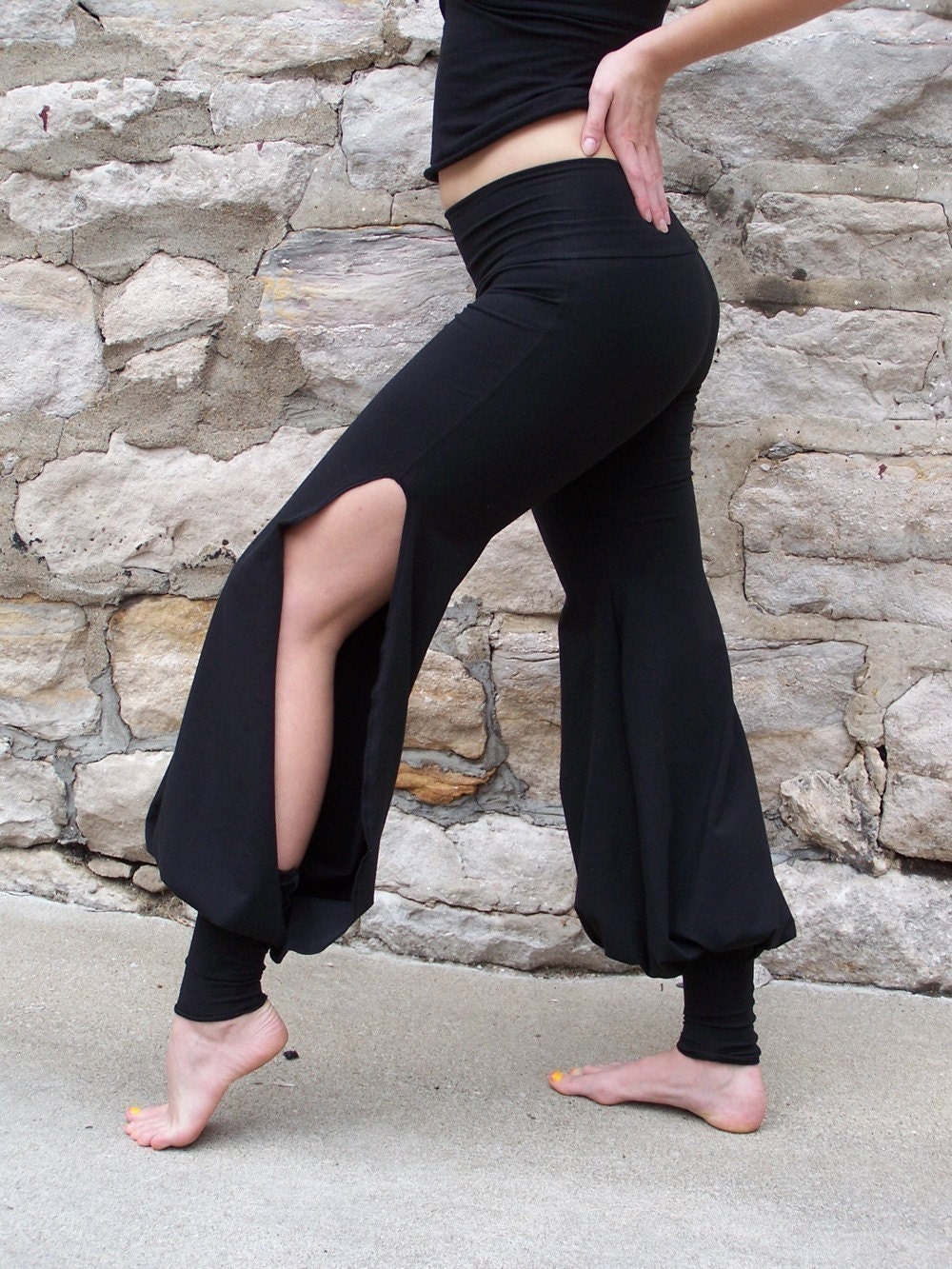 Black Neo Classic Harem Pants