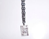 Antiqued Cancer Astrology Necklace
