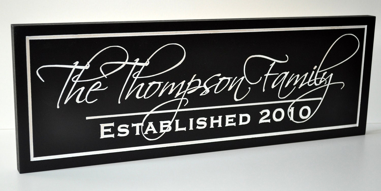 Personalized Family Name Sign Last Name Sign Family Established Sign 6x16