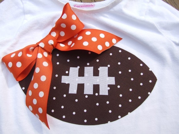 Iron On TEAM SPIRIT Appliques - Football with Ribbon