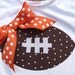 Iron On TEAM SPIRIT Appliques - Football with Ribbon