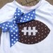 Iron On TEAM SPIRIT Appliques - Football with Ribbon