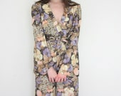 1970s Floral print 2pc bellbottom pantsuit