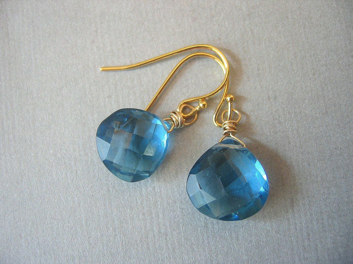 Stone Jewelry, London Blue Quartz Briolette Earrings