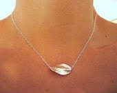 Sterling Silver Leaf Necklace, Silver Necklace, Leaf Necklace