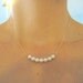 Pearl Necklace, Row of White Pearls, Bridesmaids Jewelry, Bridal Jewelry