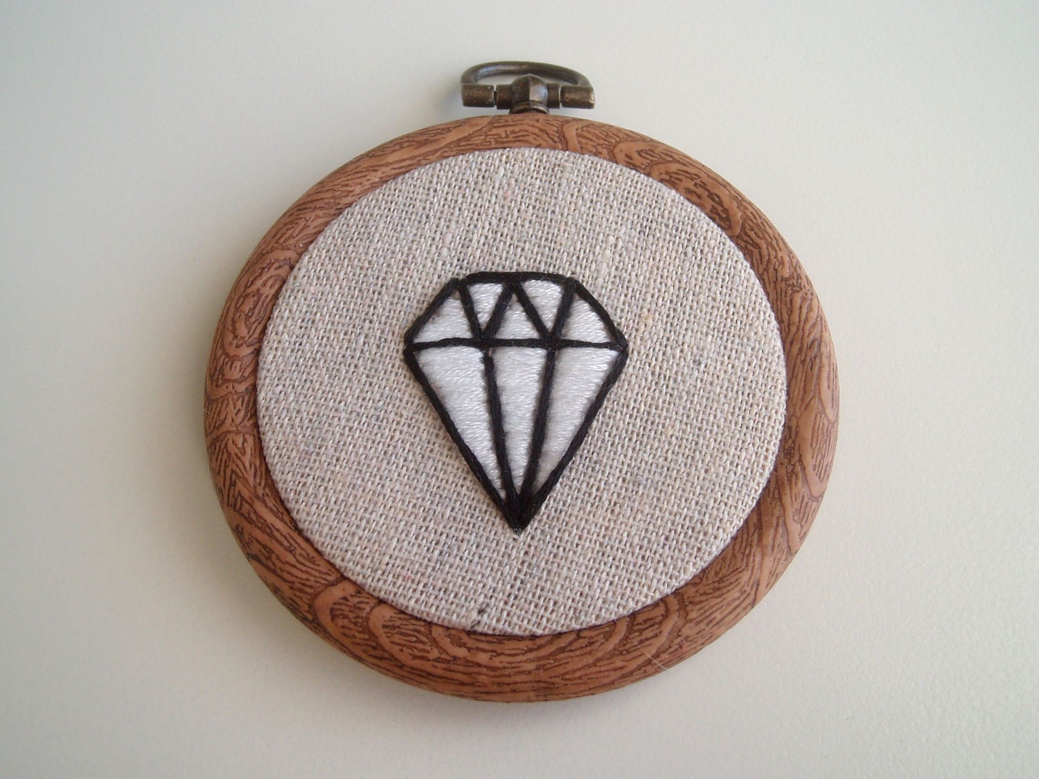Diamond Embroidered Hoop Art - 3 inch
