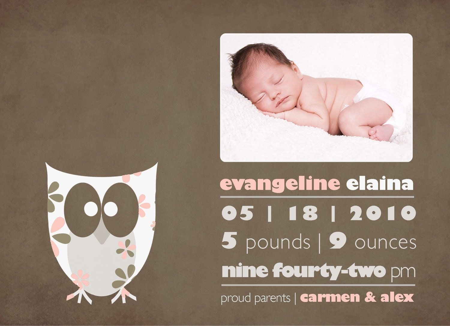 Birth Announcement - Al